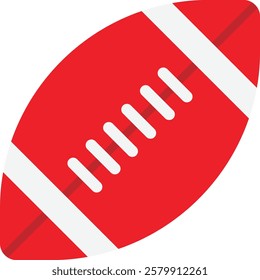 American Football Rugby Icon Vector Flat Illustration