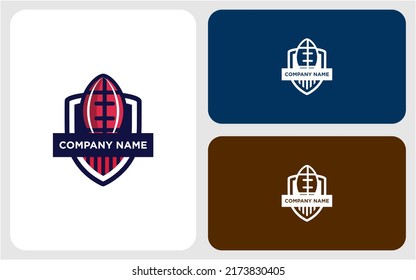 American football rugby logo design