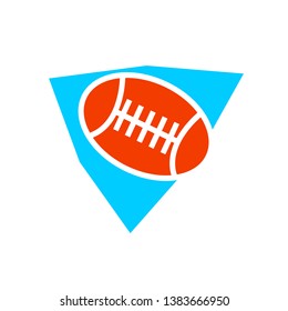 American Football Rugby Simple Flat Icon