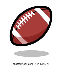 American football rugby sport ball logo vector line 3d icon