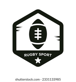 American football rugby sport logo