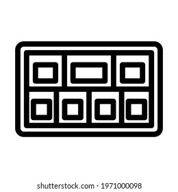 American Football Scoreboard Icon. Editable Bold Outline Design. Vector Illustration.