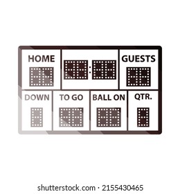 American Football Scoreboard Icon. Flat Color Ladder Design. Vector Illustration.