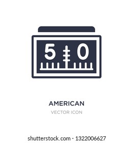 american football scores numbers icon on white background. Simple element illustration from American football concept. american football scores numbers sign icon symbol design.