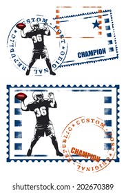 american football seal with player