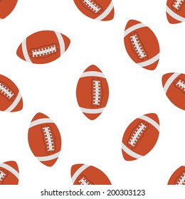 American Football Seamless Pattern. Vector Illustration