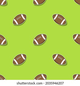 American football seamless pattern. Vector illustration.