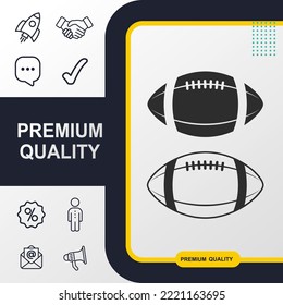 American football set icon graphic element. Modern design.