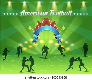 American Football Shield Vector Design