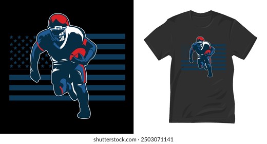 American Football Shirt Design, silhouette design, vector, editable