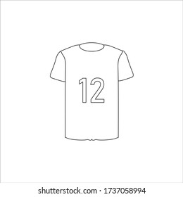 american football shirt. illustration for web and mobile design.