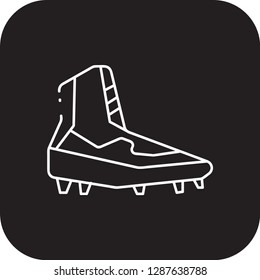 american football shoes icon  flat black