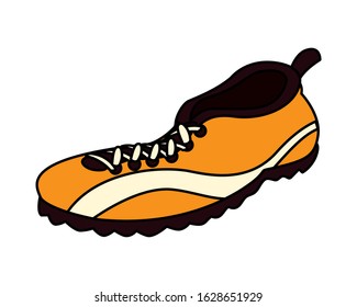 american football shoes on white background vector illustration design