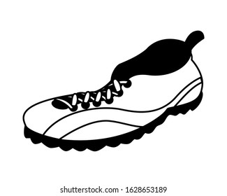 american football shoes on white background vector illustration design