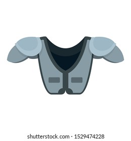 American football shoulder chest protect icon. Flat illustration of american football shoulder chest protect vector icon for web design