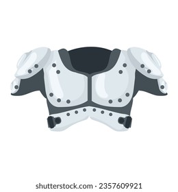 american football shoulder pad icon isolated