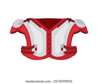 american football shoulders pads equipment isolated