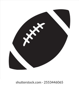 American Football silhouette on white background
