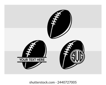 American Football, Football Silhouette, Rugby Ball, Sports Ball, Rugby Ball Silhouette, Eps, Silhouette