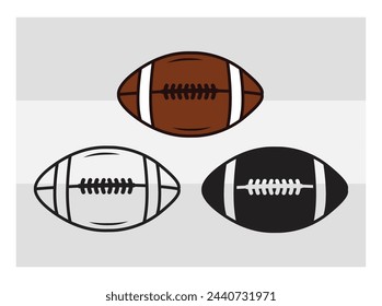 American Football, Football Silhouette, Rugby Ball, Sports Ball, Rugby Ball Silhouette, Eps, Silhouette, 