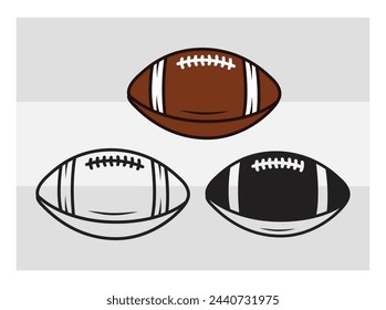 American Football, Football Silhouette, Rugby Ball, Sports Ball, Rugby Ball Silhouette, Eps, Silhouette, 