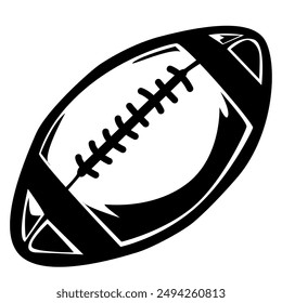 American football silhouette, Rugby ball silhouette, Football silhouette, Sports ball silhouette, American football, American football vector