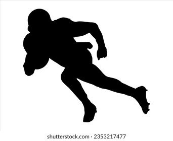 American football silhouette vector art