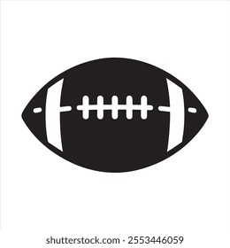 American Football silhouette white background
