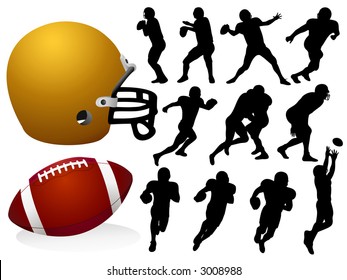 American Football Silhouettes - Vector