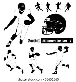 American Football Silhouettes - Vector illustrations