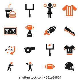 American football simple vector icons