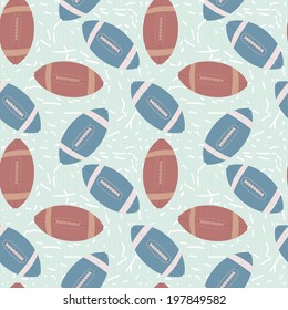 American football sketch seamless pattern background
