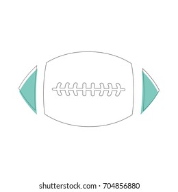 american football sport ball isolated icon