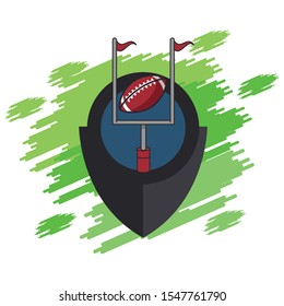 american football sport balloon in arch vector illustration design