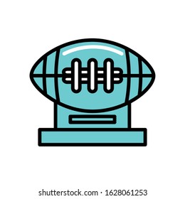 american football sport balloon trophy award vector illustration design