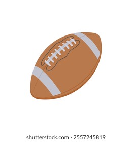 American Football, Sport Equipment Vector Illustration Isolated