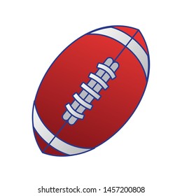 american football sport game ball cartoon vector illustration graphic design