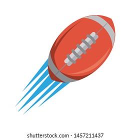 american football sport game ball cartoon vector illustration graphic design