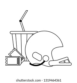 American football sport game black and white