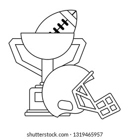 American football sport game black and white