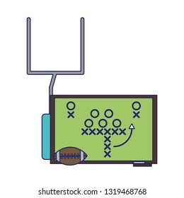 American football sport game blue lines