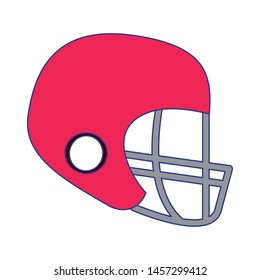 american football sport game helmet uniform protection accesory cartoon vector illustration graphic design