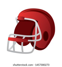 american football sport game helmet uniform protection accesory cartoon vector illustration graphic design