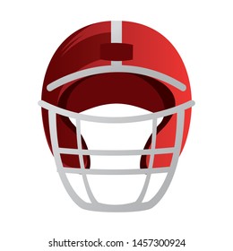 american football sport game helmet uniform protection accesory cartoon vector illustration graphic design