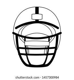 american football sport game helmet uniform protection accesory cartoon vector illustration graphic design