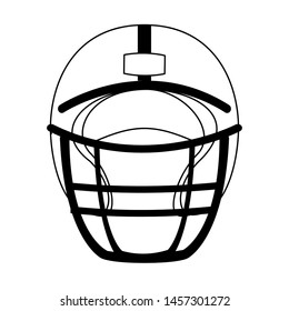 american football sport game helmet uniform protection accesory cartoon vector illustration graphic design