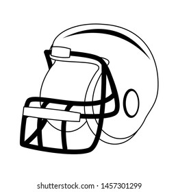 american football sport game helmet uniform protection accesory cartoon vector illustration graphic design