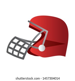 american football sport game helmet uniform protection accesory cartoon vector illustration graphic design