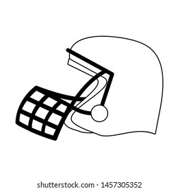 american football sport game helmet uniform protection accesory cartoon vector illustration graphic design