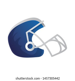 american football sport game helmet uniform protection accesory cartoon vector illustration graphic design